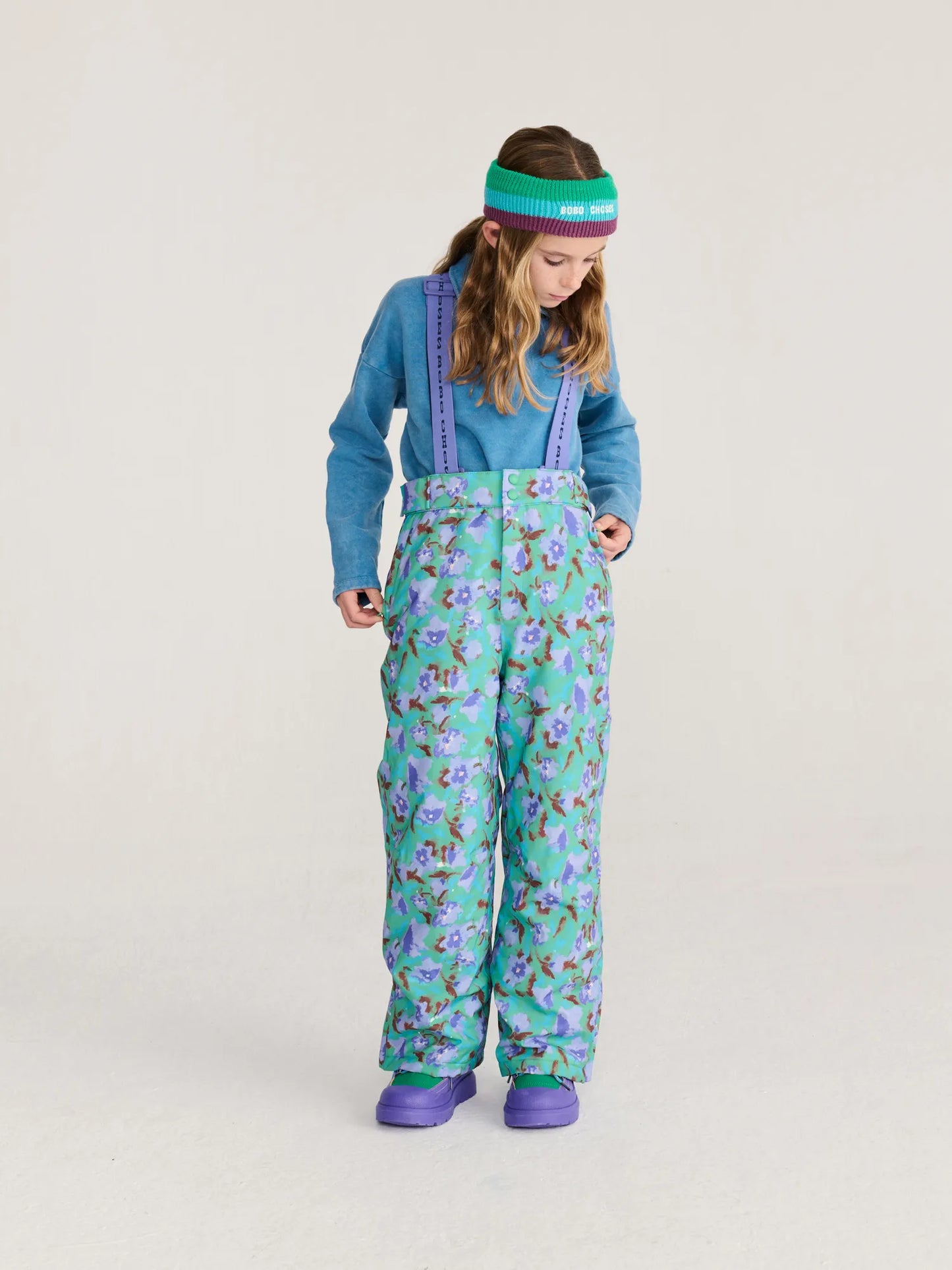 Watercolor all over ski pants