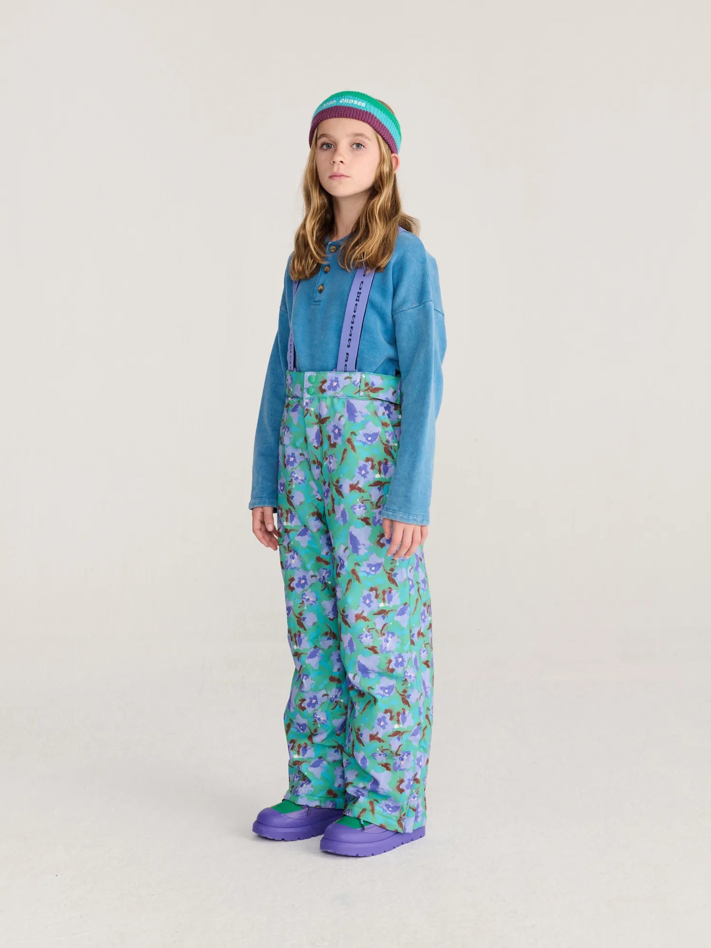 Watercolor all over ski pants
