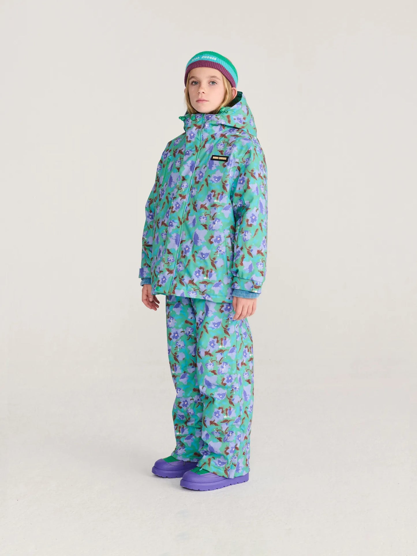 Watercolor all over ski pants
