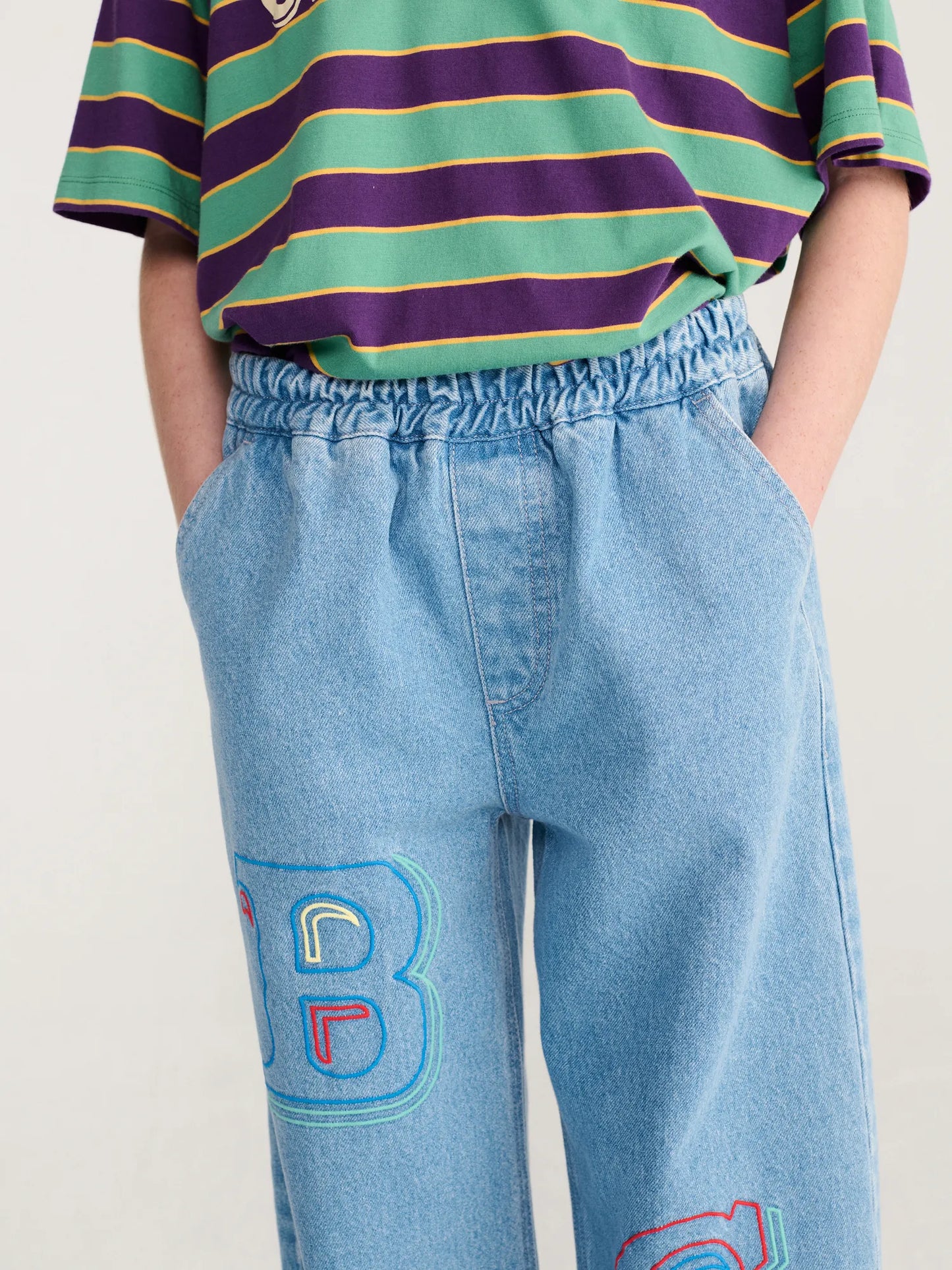 Bobo Choses エンボスデニムパンツ