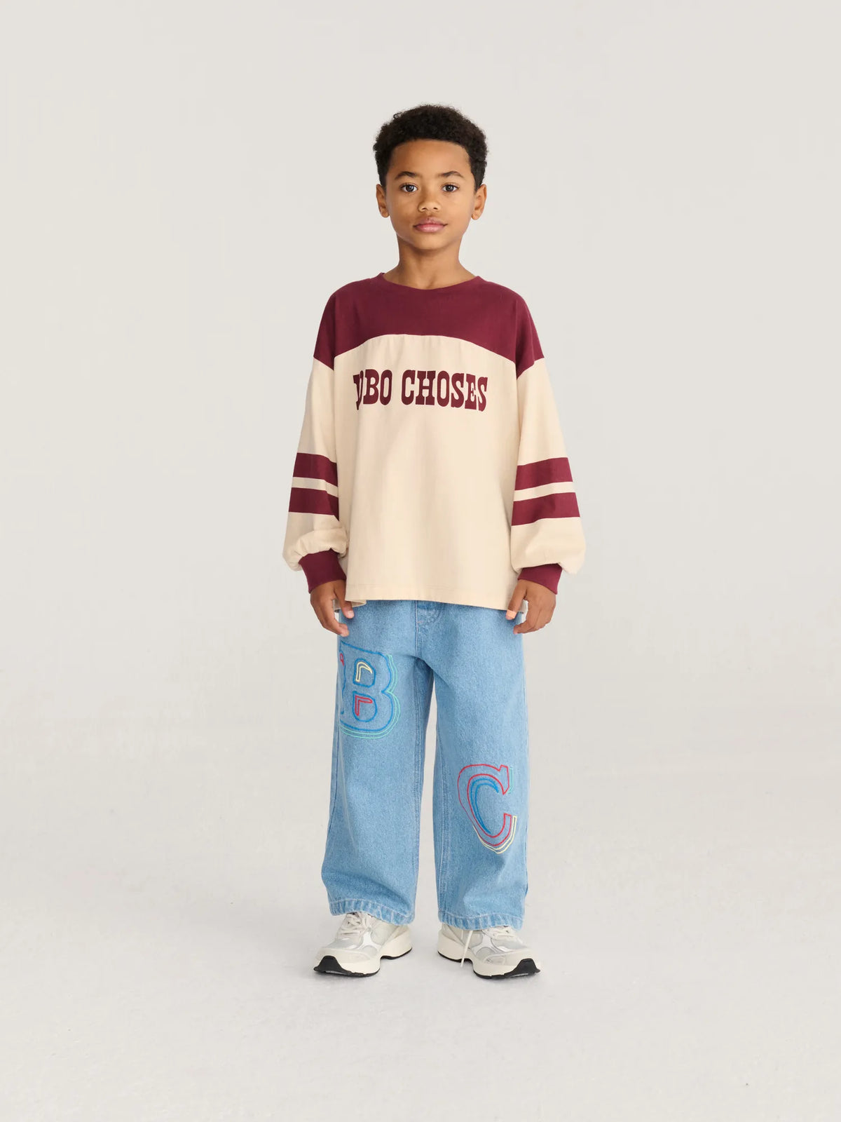 Bobo Choses エンボスデニムパンツ