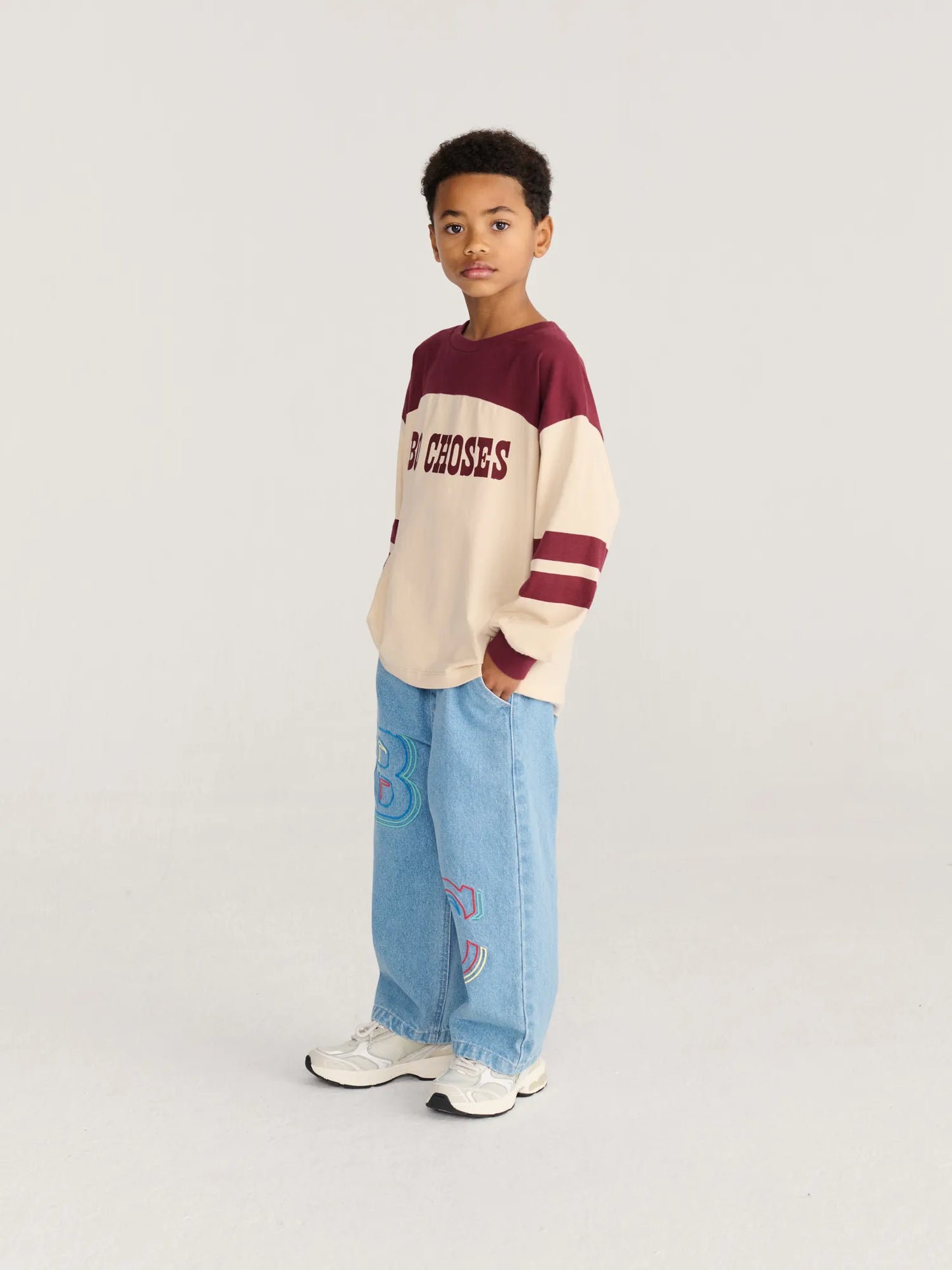 Bobo Choses エンボスデニムパンツ