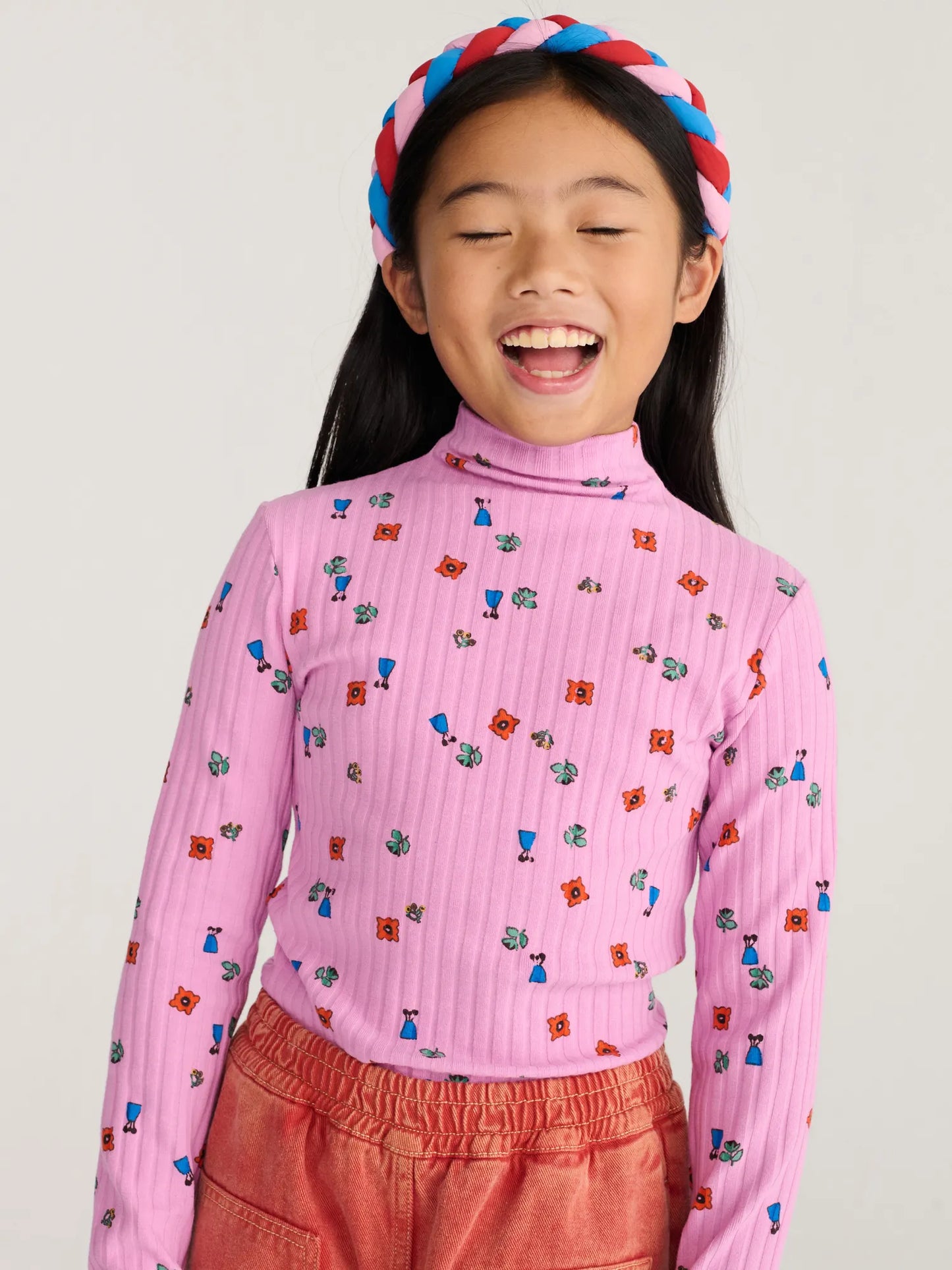 Blossom all over turtleneck T-shirt