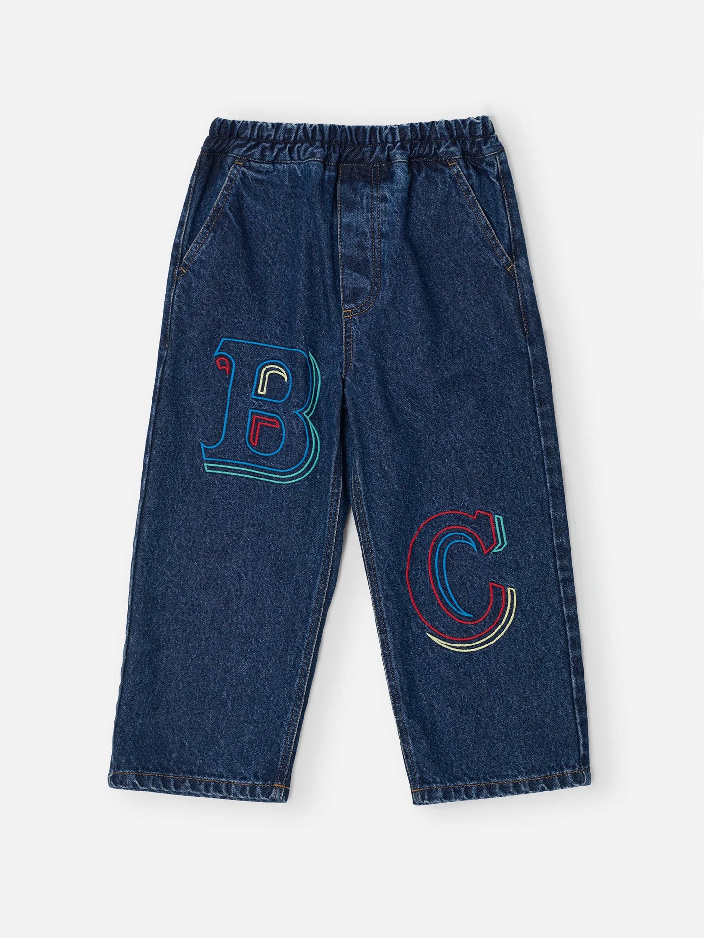 Bobo Choses エンボス ダークデニムパンツ