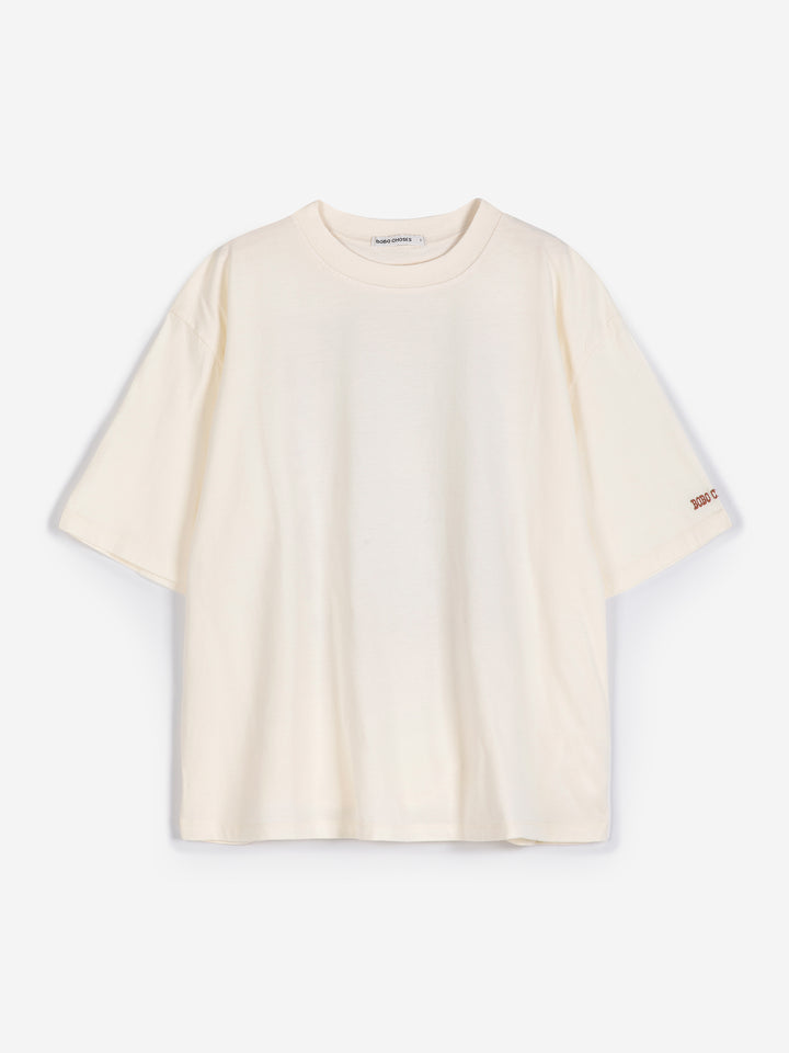 ダークフラワー柄リラックスTシャツ