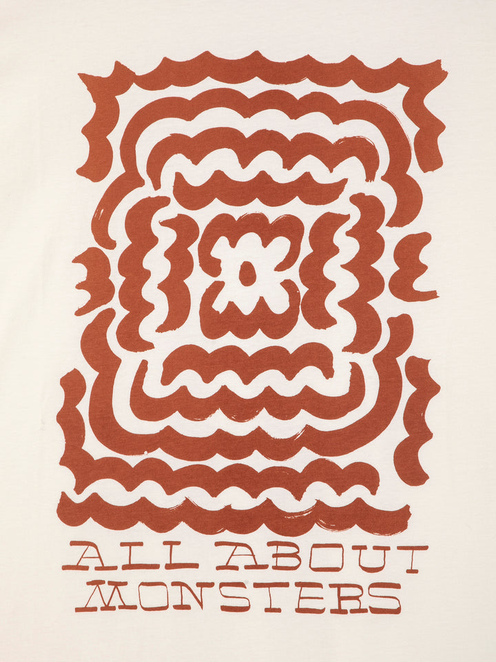 ダークフラワー柄リラックスTシャツ