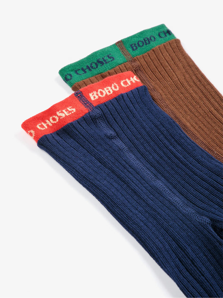 Bobo Choses blue tights pack