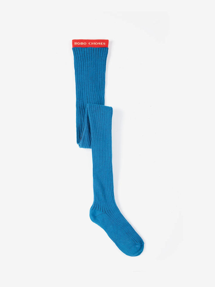 Bobo Choses blue ribbed tights