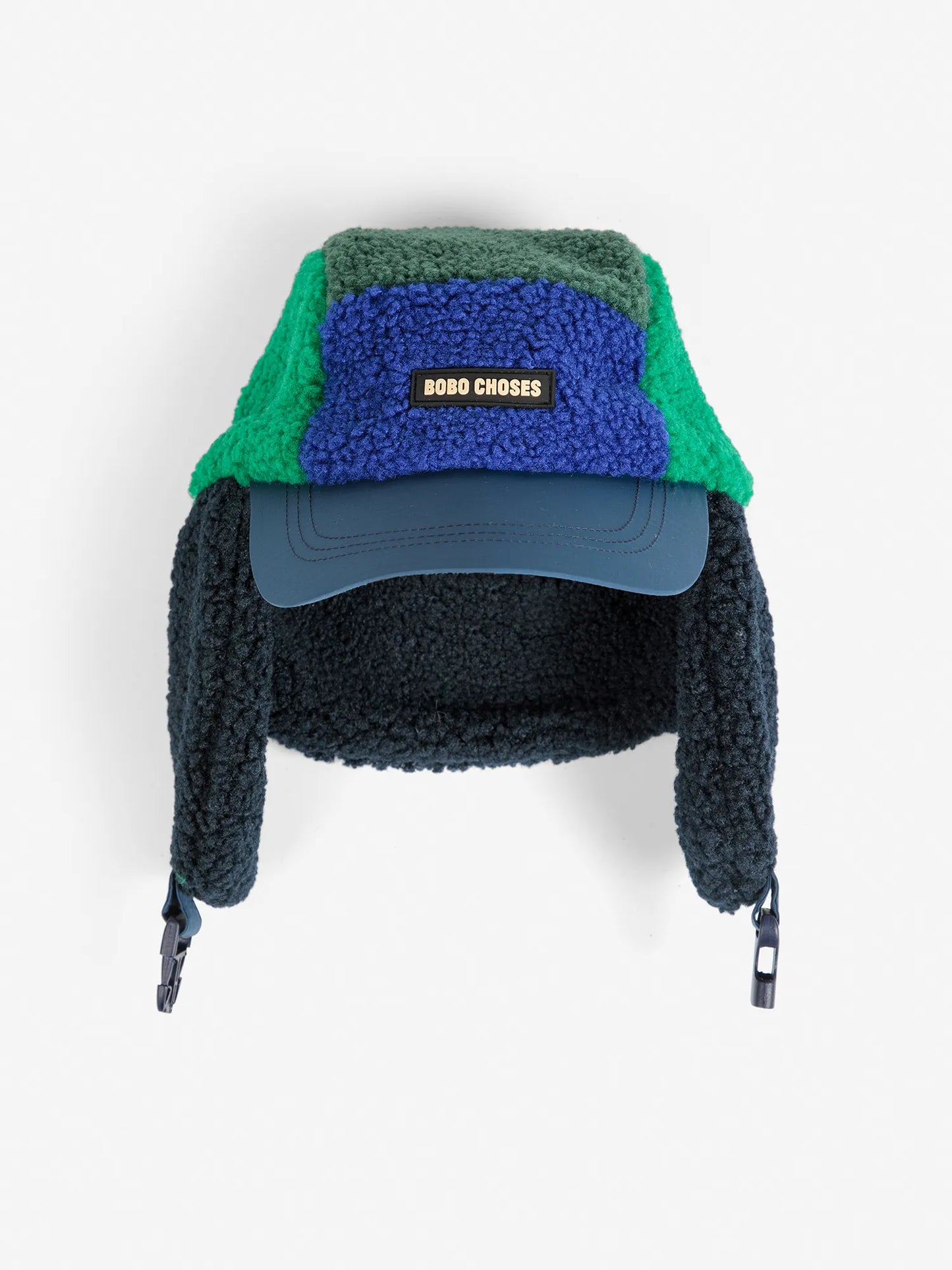 Bobo Choses ブルーカラーブロックシープスキンチャプカ