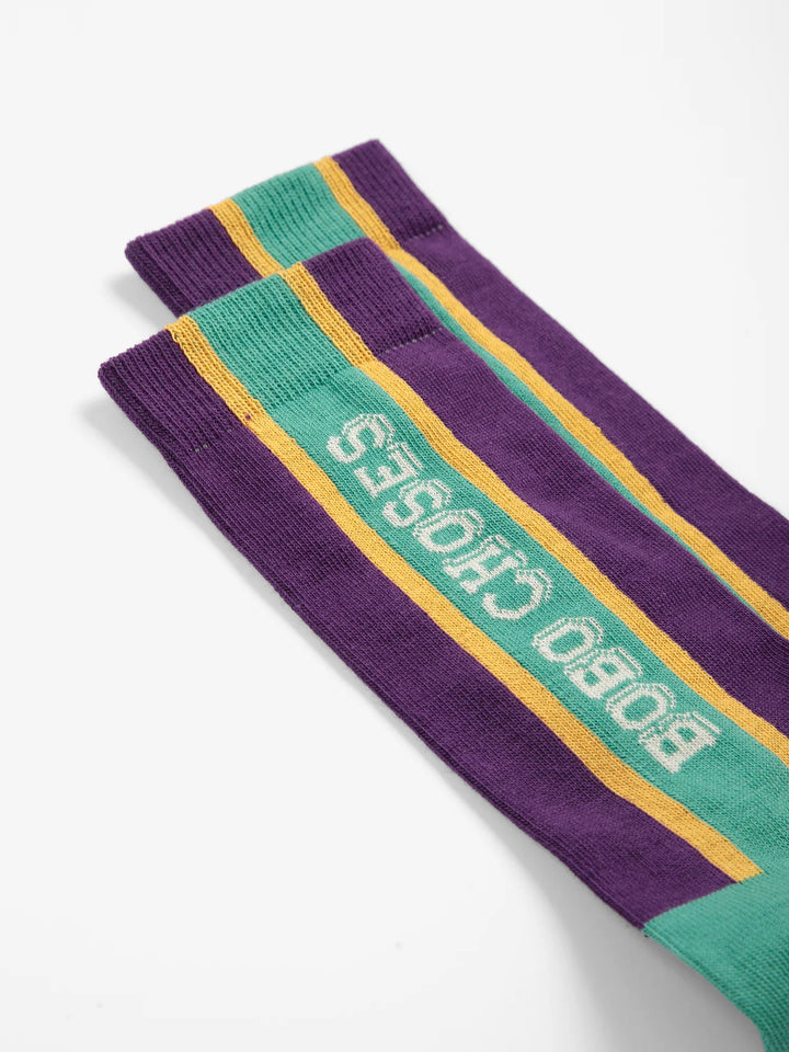 Bobo Choses embossed green extralong socks