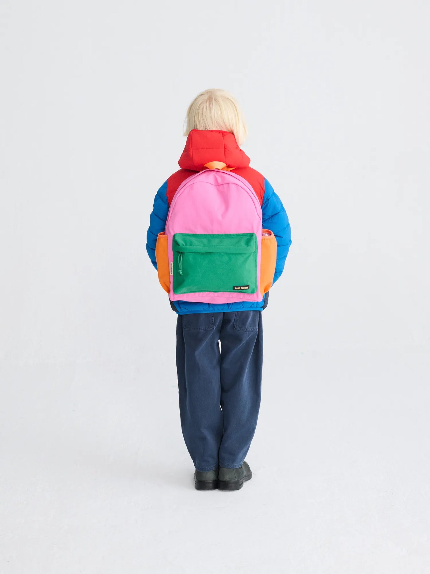 Bobo Choses ピンク カラーブロック バックパック