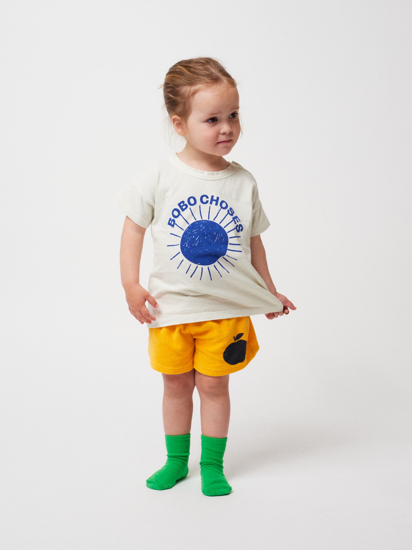 Baby Poma Yellow Terry Shorts