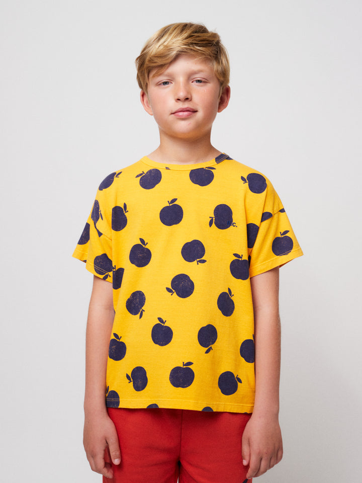 ポマ柄の黄色いTシャツ
