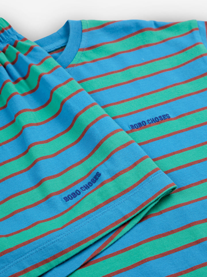 Bobo Choses Blue Stripes loungewear set
