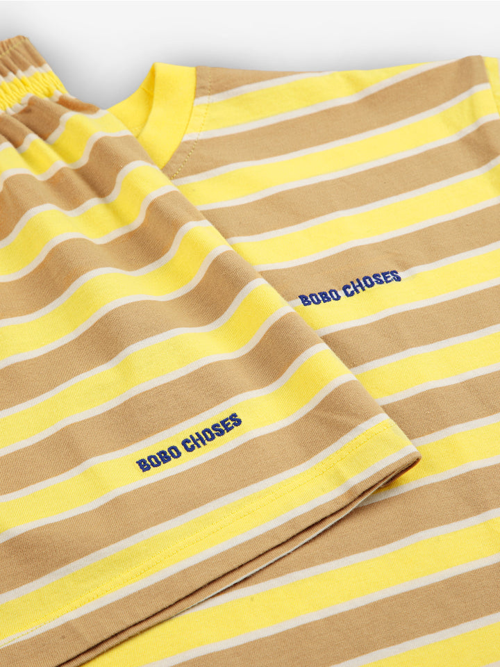 Bobo Choses Yellow Stripes loungewear set