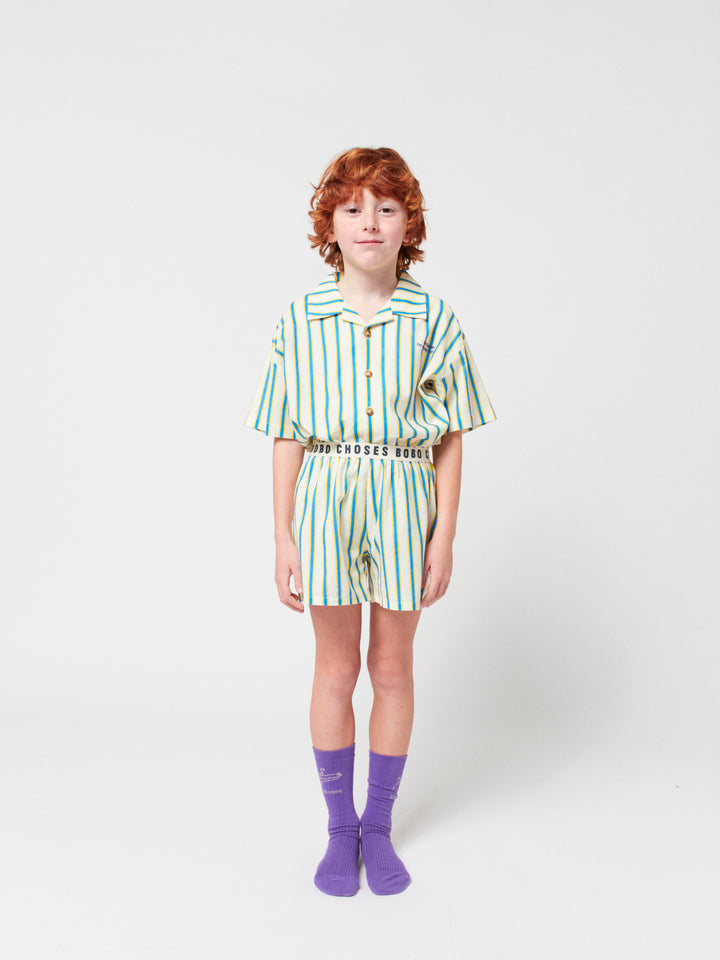 Yellow Stripes loungewear woven set