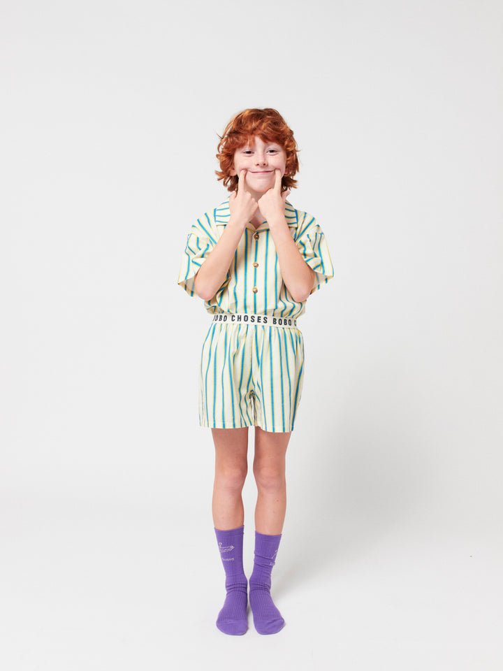 Yellow Stripes loungewear woven set