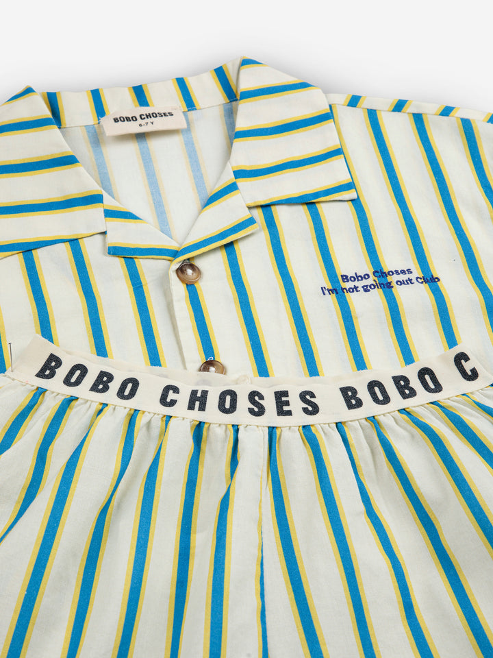 Yellow Stripes loungewear woven set