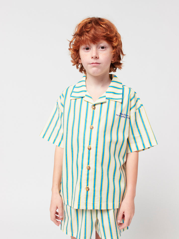 Yellow Stripes loungewear woven set