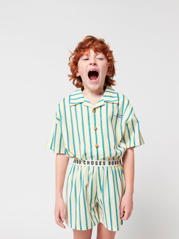 Yellow Stripes loungewear woven set