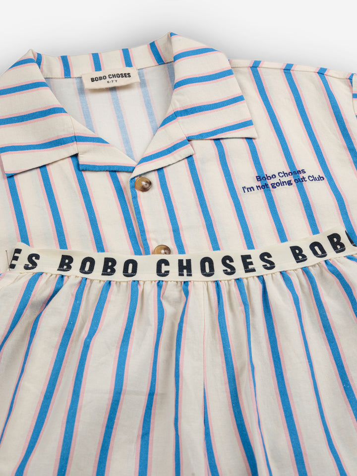 Blue Stripes loungewear woven set