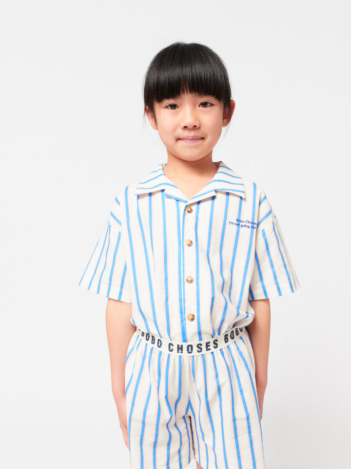 Blue Stripes loungewear woven set