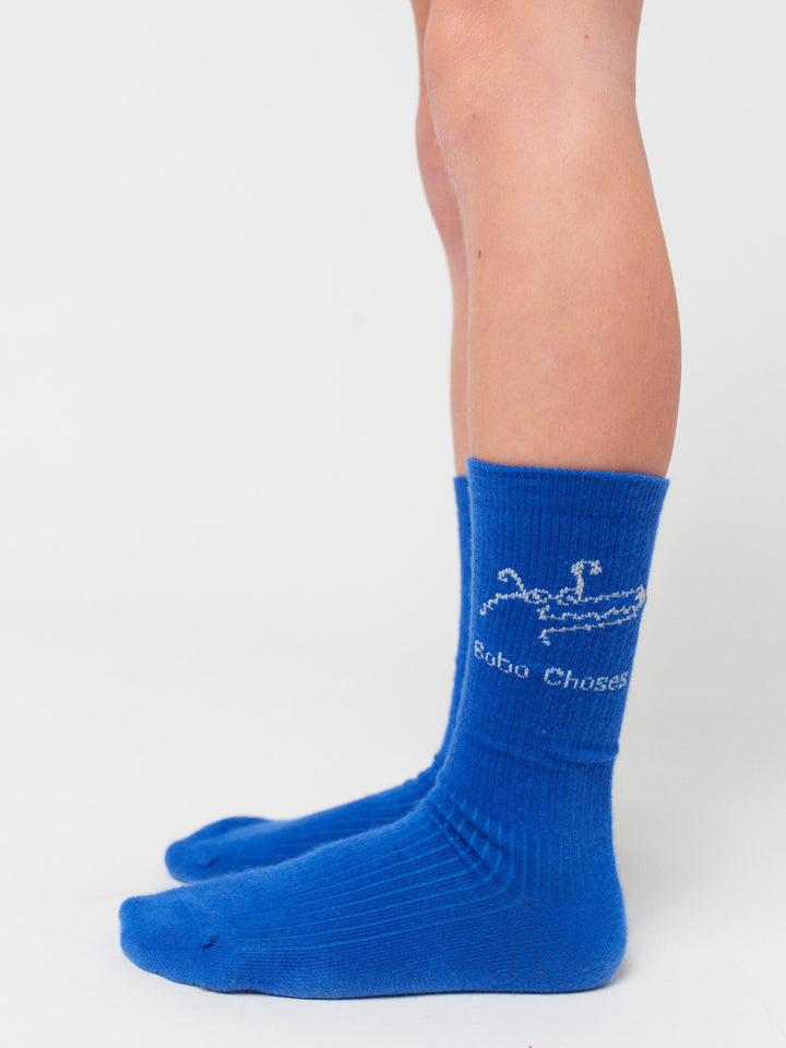 Happy Worm & Reading crocodile long socks pack