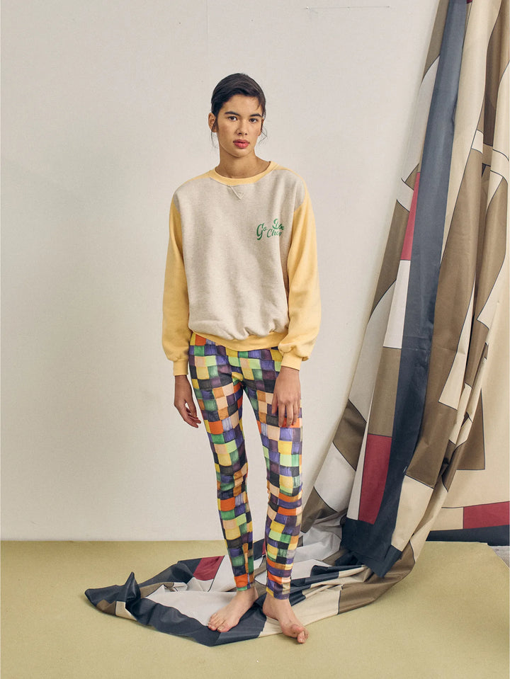 Raibow Plaid pattern cotton leggings