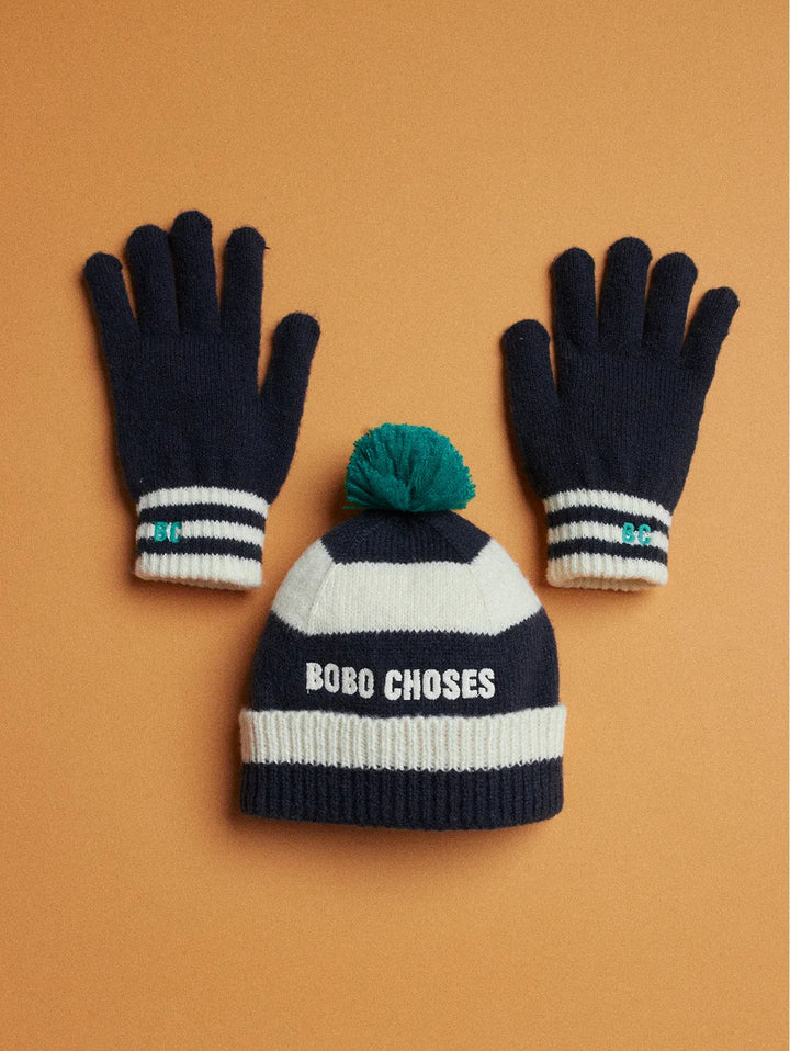 Bobo Choses navy striped set