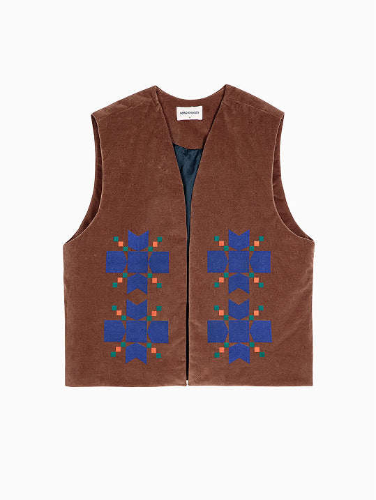 Snowflake velvet vest