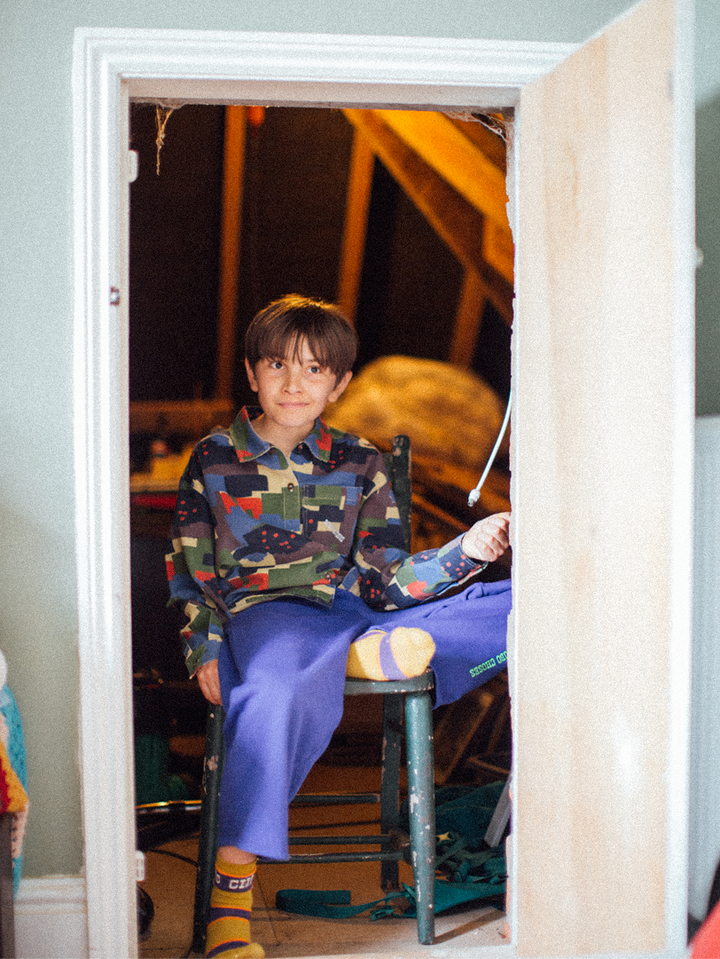 Paint Forest all over corduroy shirt