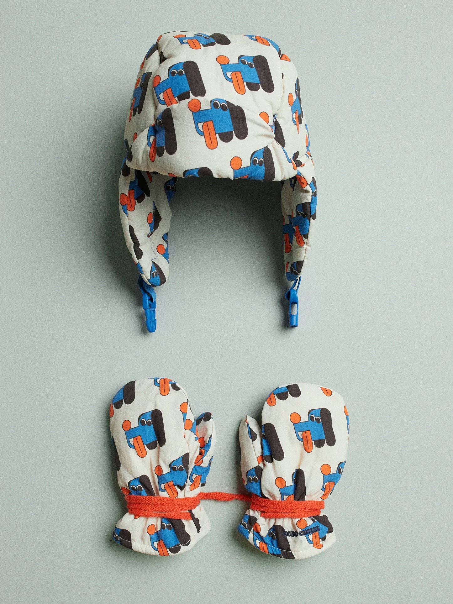 Doggy Mate all over chapka & mittens set