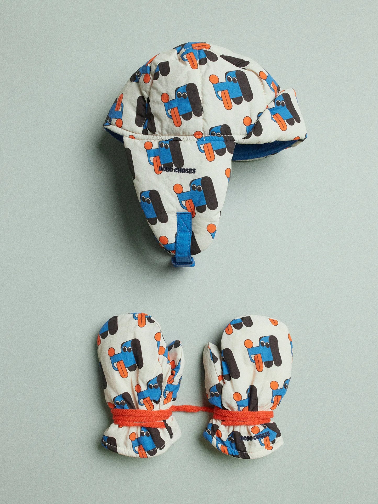 Doggy Mate all over chapka & mittens set