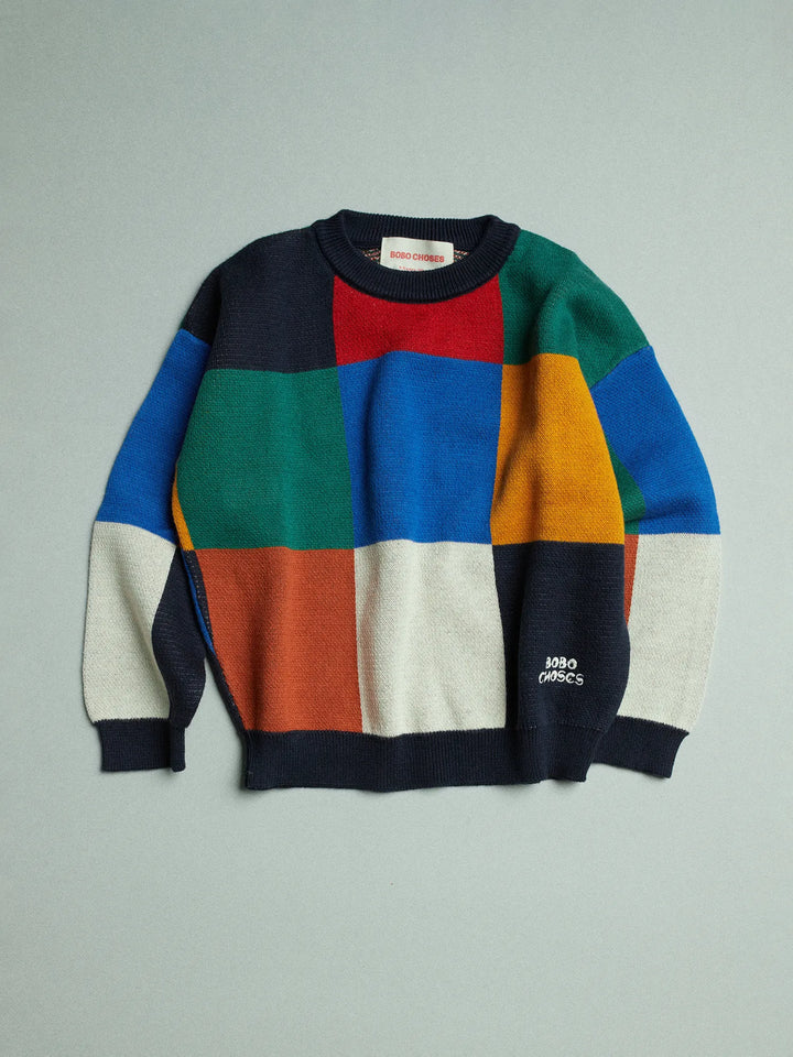 Multicolor Tiles jumper set