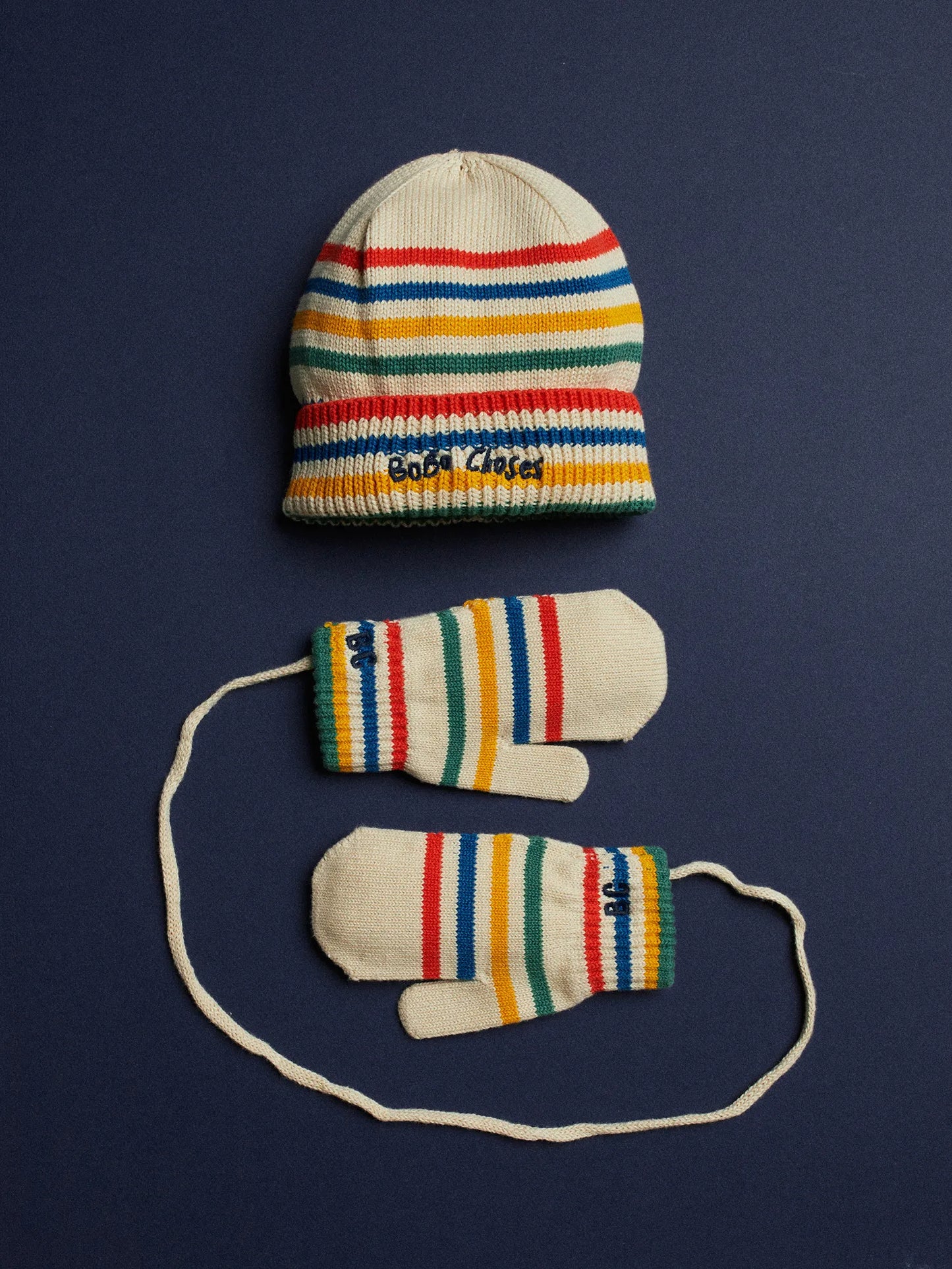Tic Tac Toe knitted beanie & mittens set