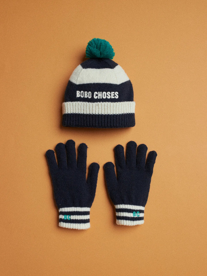 Bobo Choses navy striped set