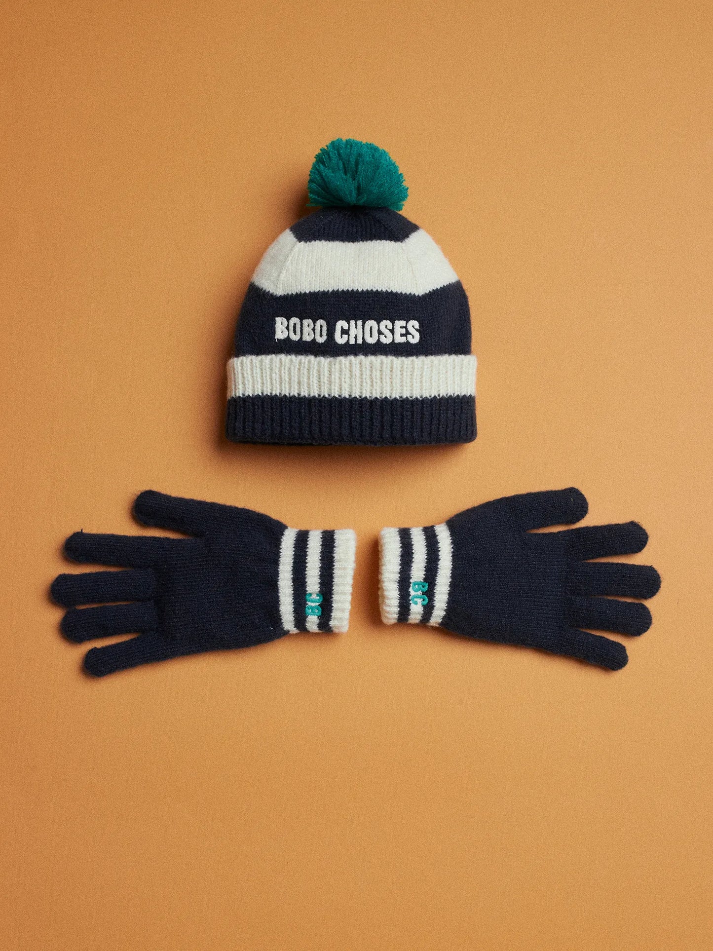 Bobo Choses navy striped set