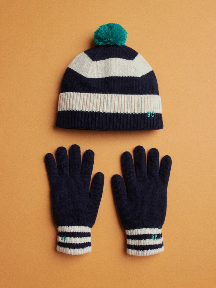 Mr Pencil knitted beanie & gloves set