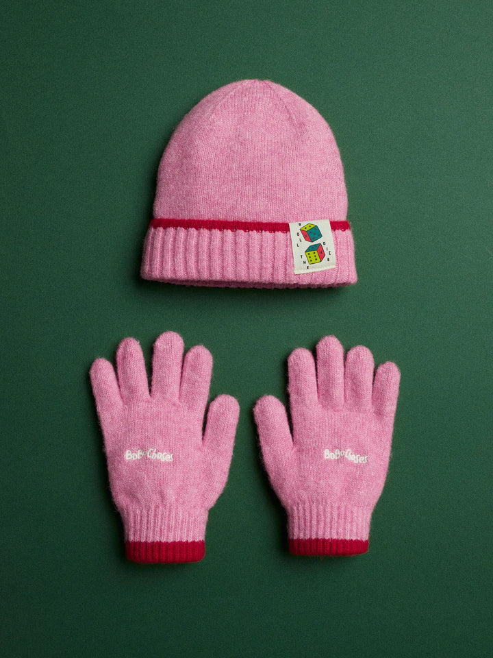 Roll The Dice beanie & gloves set