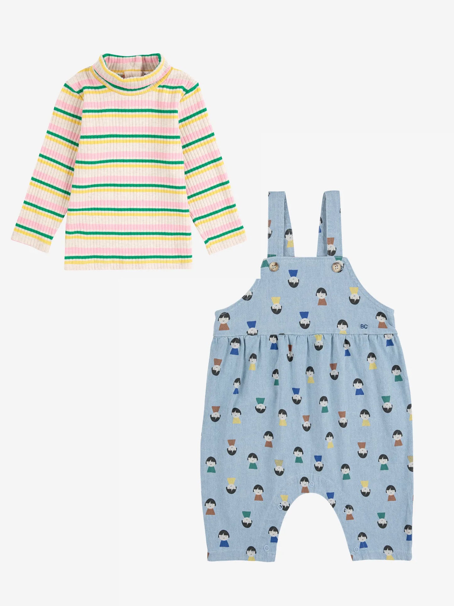 Game Pawns light denim overall look