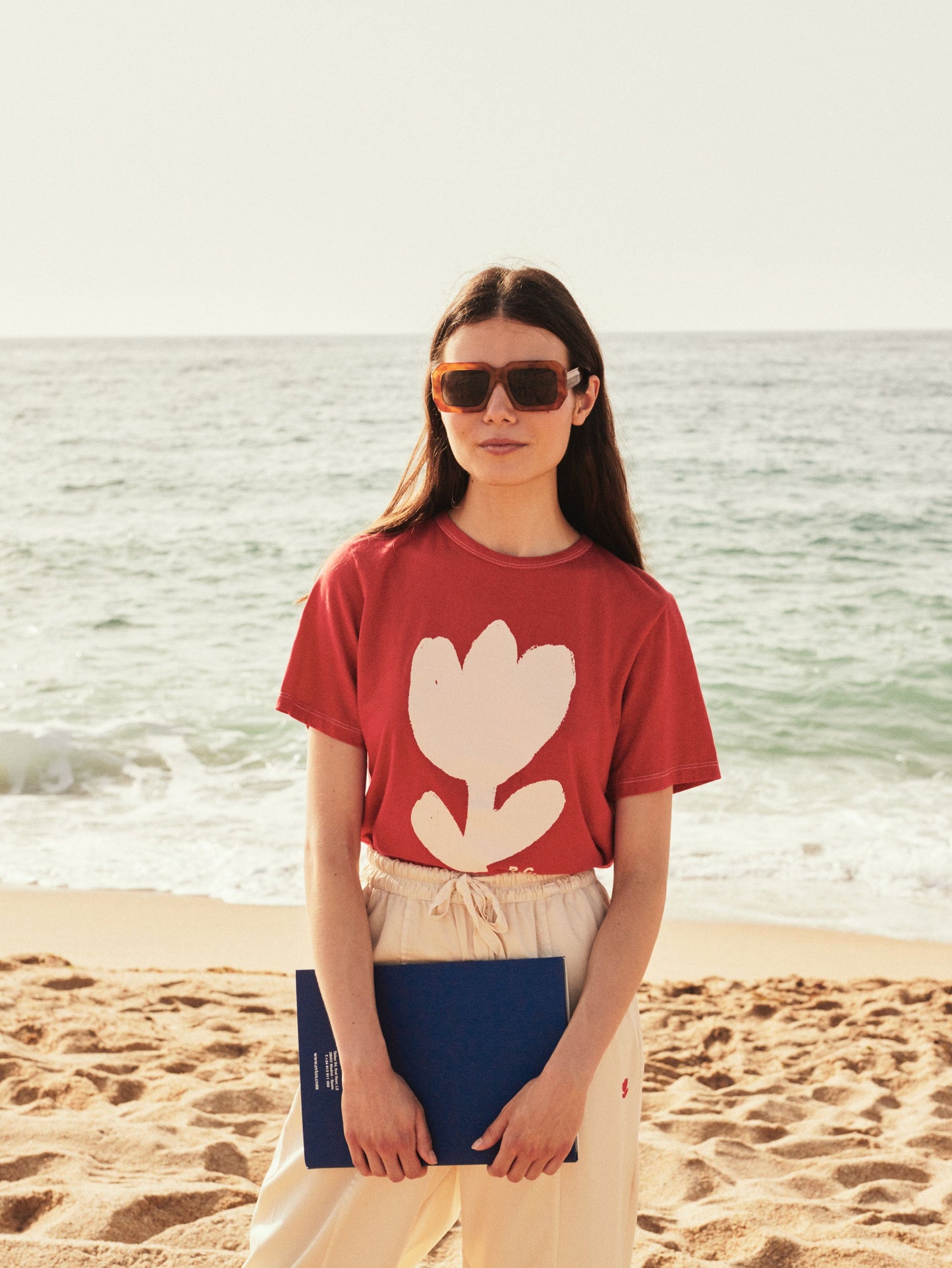 Retro Flower red T-shirt