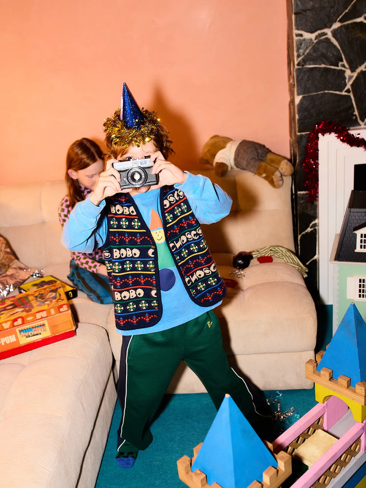 Toys all over knitted vest