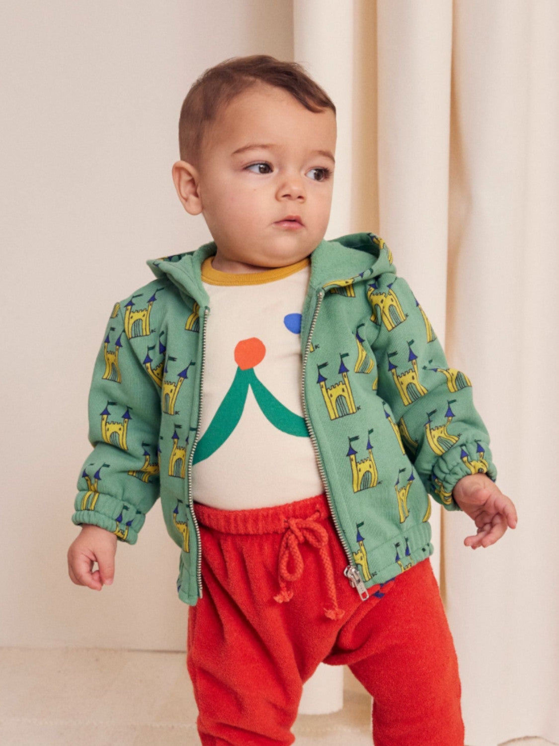 Faraway Castle all over zipped sweatshirt