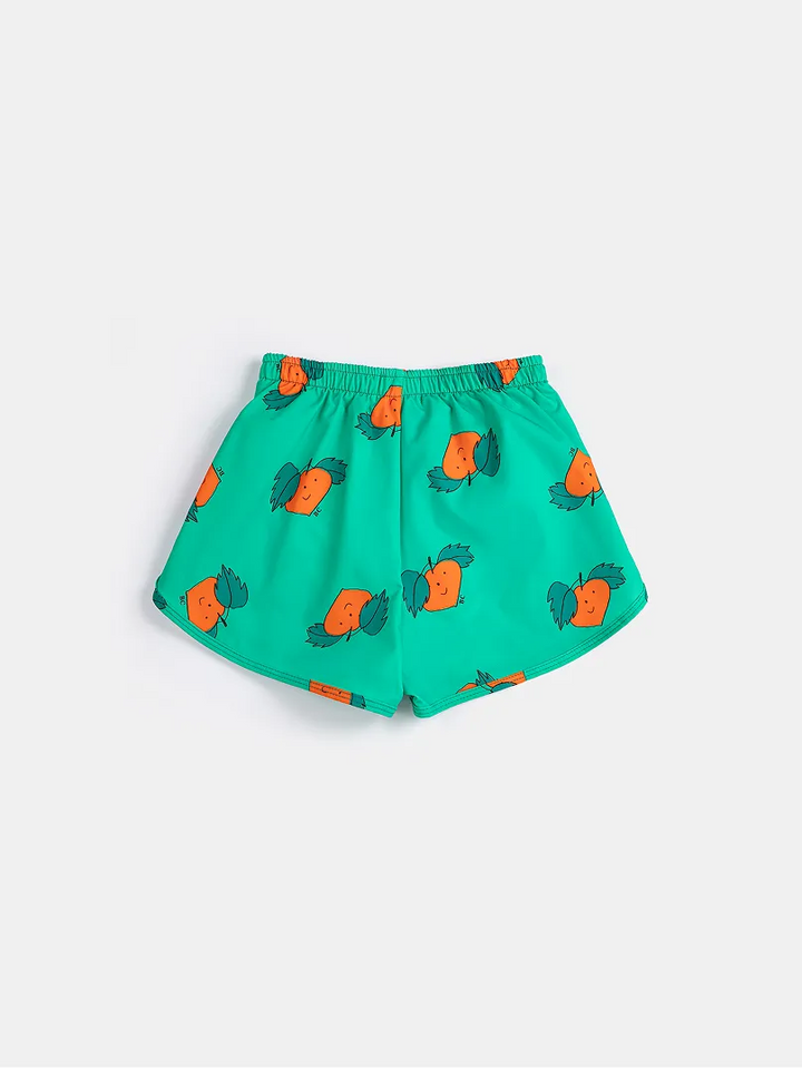 Curious Turnip all over swim trunks