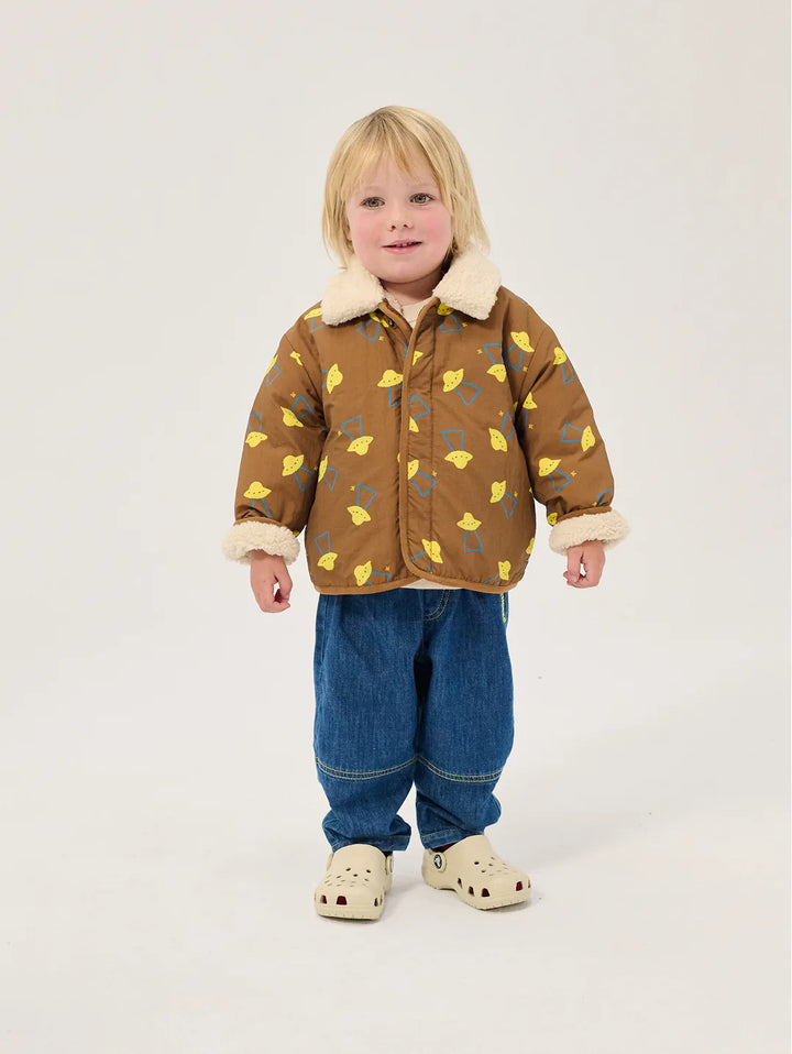 Pixel Abduction sheepskin reversible jacket
