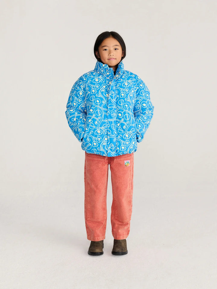 Sketchy Flowers All Over anorak