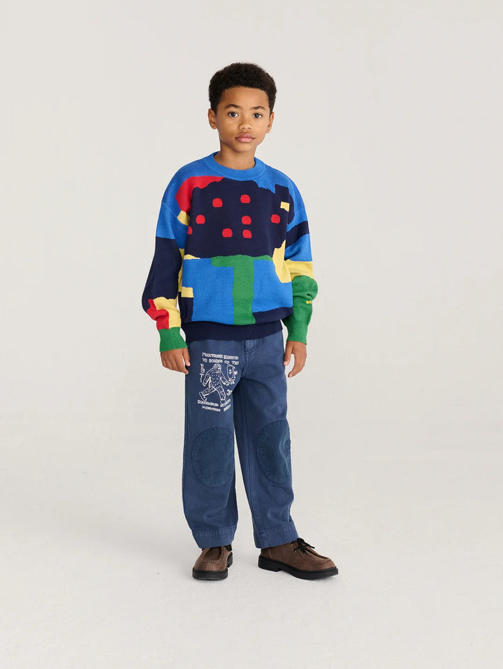 Paint Forest all over jacquard jumper