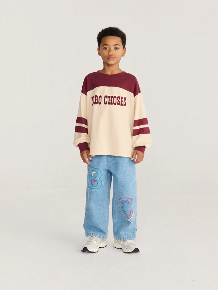 Bobo Choses エンボスデニムパンツ