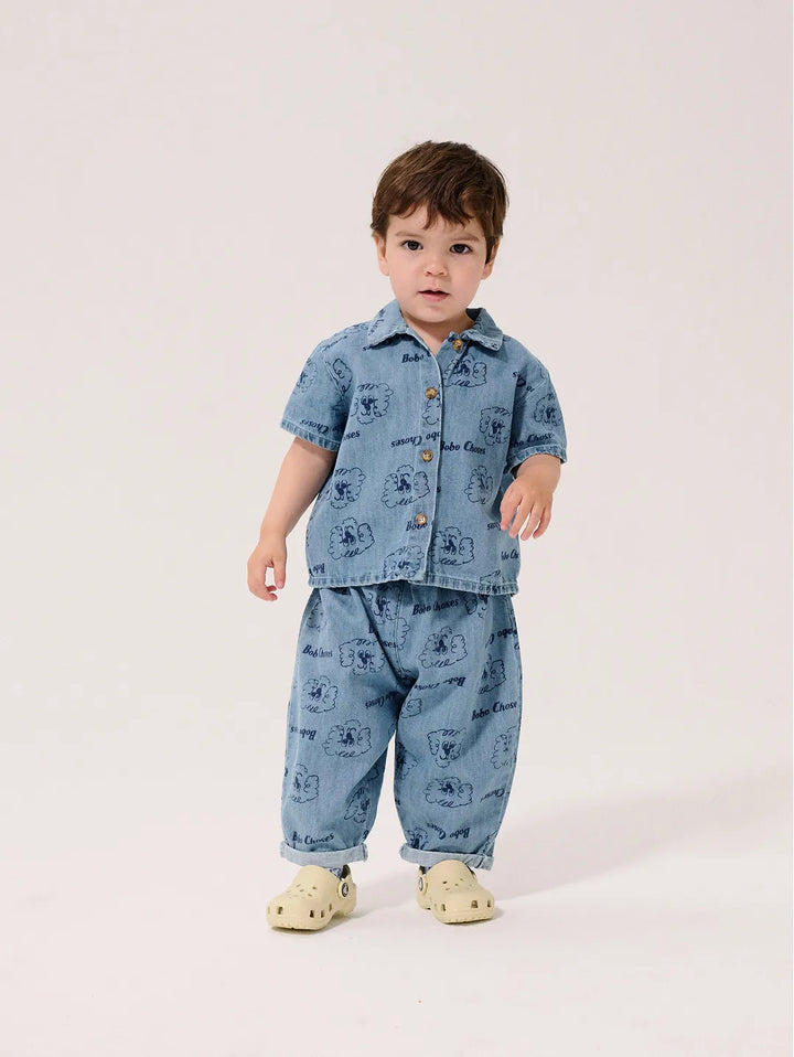 Pickles The Dog all over denim shirt