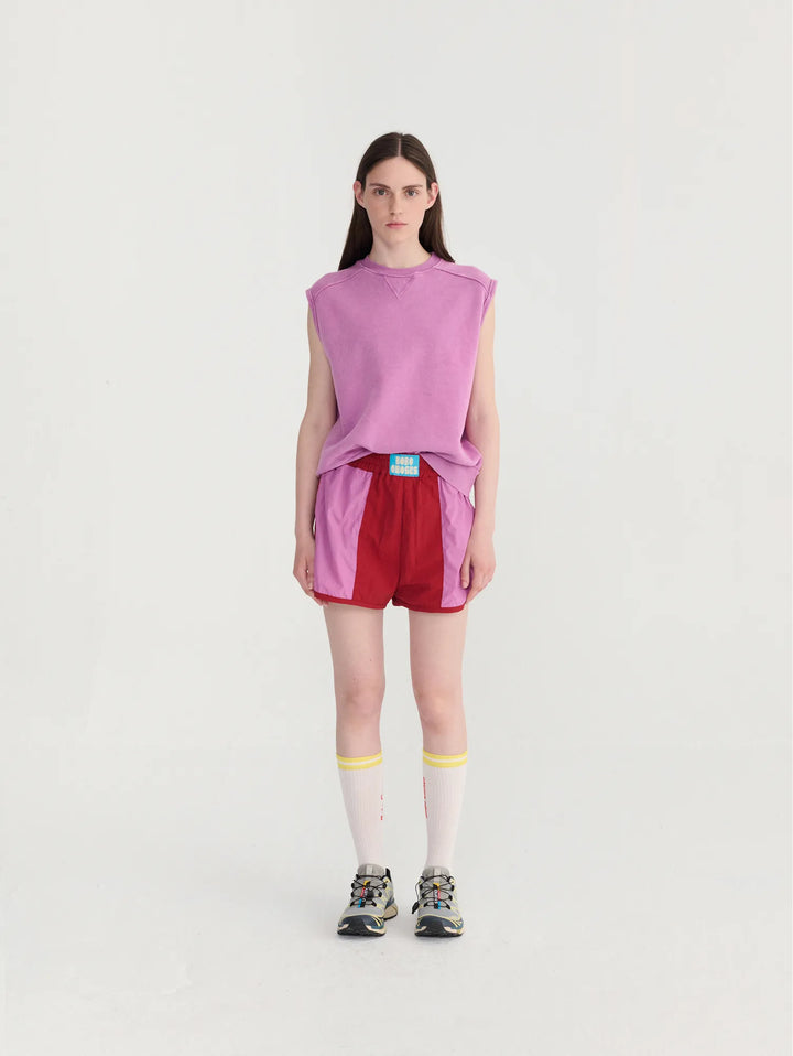 Washed sleeveless sweatshirt